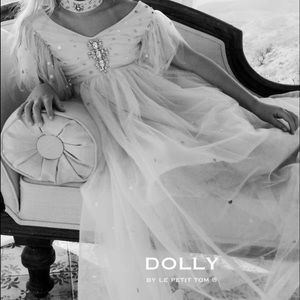 Size newborn (about a 2t to 4t) opal crystal gown